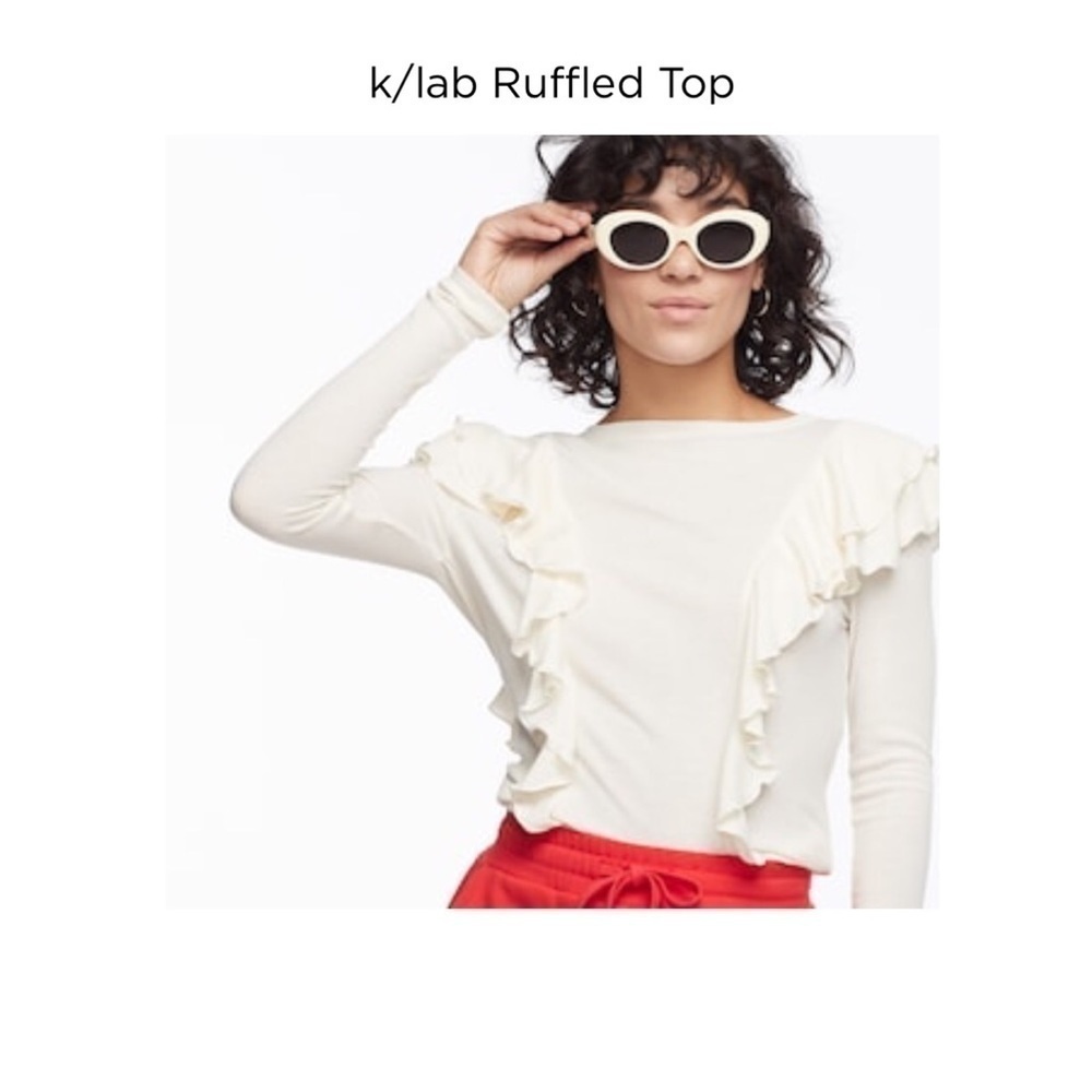 K/lab Ruffle Long Sleeve tee